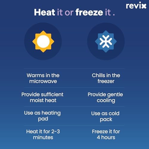 REVIX Microwave Heating Pad for Neck & Shoulders, Moist Heat Weighted Wrap