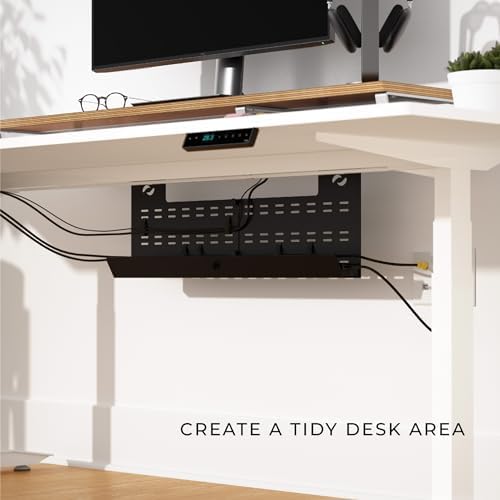 HumanCentric Under Desk Cable Management Tray & Cord Raceway, Black
