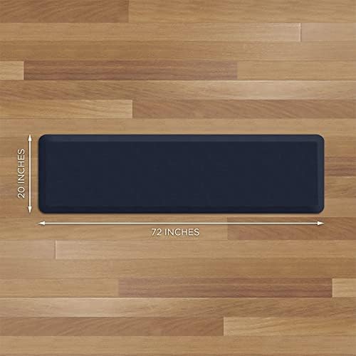 NewLife by GelPro Anti-Fatigue Nonslip 1/2" Thick Hard Floor Utility Mat for Garage, Patio and Kitchen, 20" x 72", Leather Grain Navy