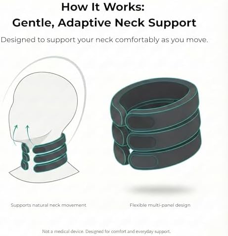 Releaf® Neck Rest – Soft Neck Brace for Neck Pain and Support, Comfortable Neck Brace for Sleeping, Cervical Collar Neck Support Brace for Travel, Reading & Relaxation - Medium, Granite