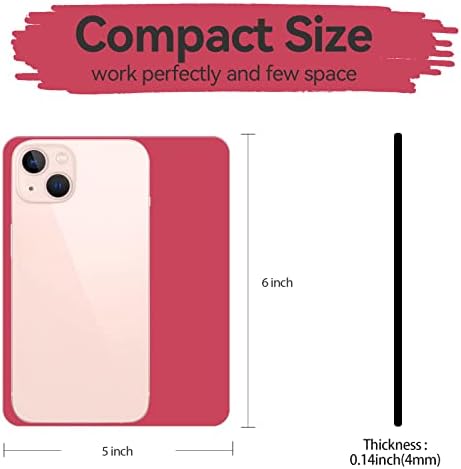 Small Rectangular Mouse pad Shop, only Takes up Mouse Space, Universal mini Mouse pad Portable Waterproof, with Non-Slip Glue Base, red 5X6 inches,