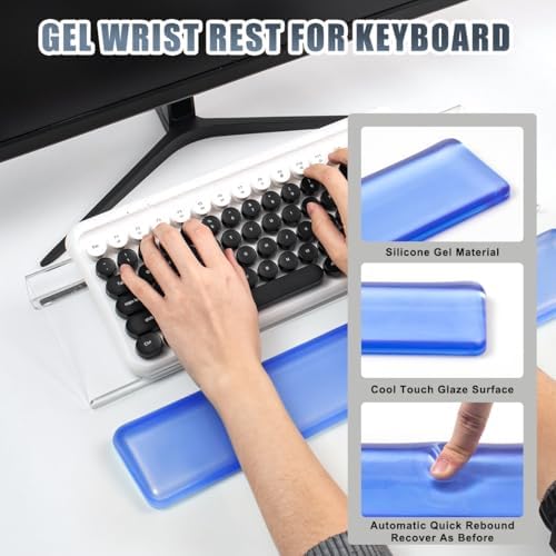 Keyboard Wrist Rest,Gel Wrist Rest for Keyboard-Blue Wrist Rest