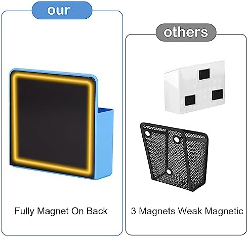 KITANIS Magnetic Pen Holder,2 Pack Magnetic Dry Erase Marker Holder with Generous Compartments,Strong Magnet Storage Marker Pen Pencil Organizer for Refrigerator,Whiteboard,Locker Accessories