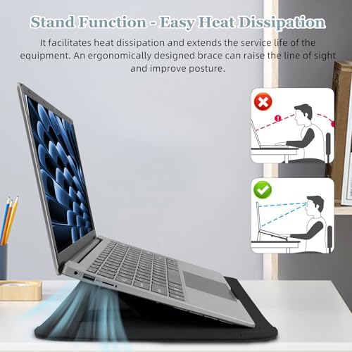 15-16 Inch Protective Laptop Sleeve with Stand, for MacBook Pro/MacBook Air