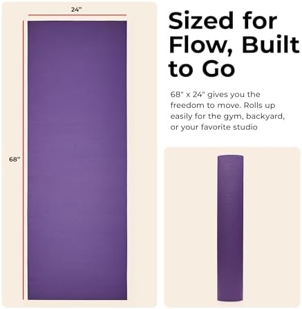 Sunny Health & Fitness Exercise Yoga Mats - Non-Slip Support for Home & Gym