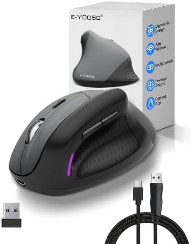 X45 Ergonomic Vertical Mouse, Bluetooth & Wireless Mice, Quiet Clicks