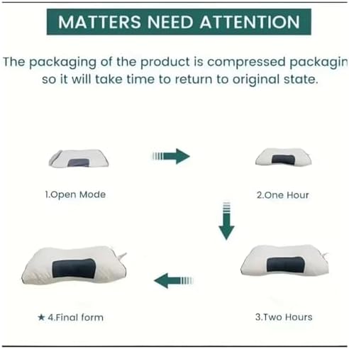 Ergonomic Pillow Contour Orthopedic Traction Pillow for Shoulder Neck Pain Relief,Cervical Neck Support Pillows for Sleeping Lifting Side Sleeper Pillows Deep Rest