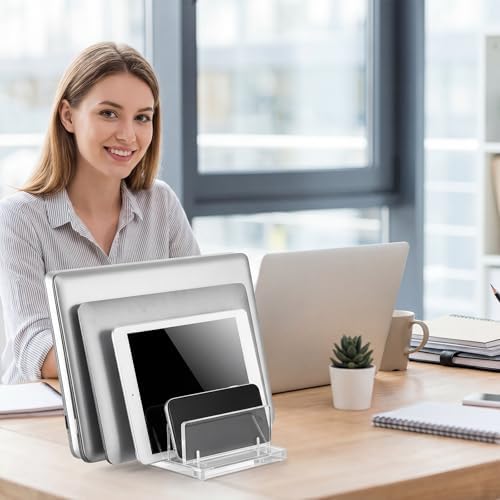 Chunful 5 Slot Adjustable Vertical Laptop Stand for Desk