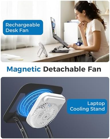 SHUWEI Laptop Cooling Stand w/Detachable Fan, for up to 16" Laptop, Black