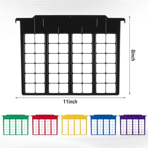 Watersay 6 Pack File Cabinet Dividers 11 x 6 in, Multicolor