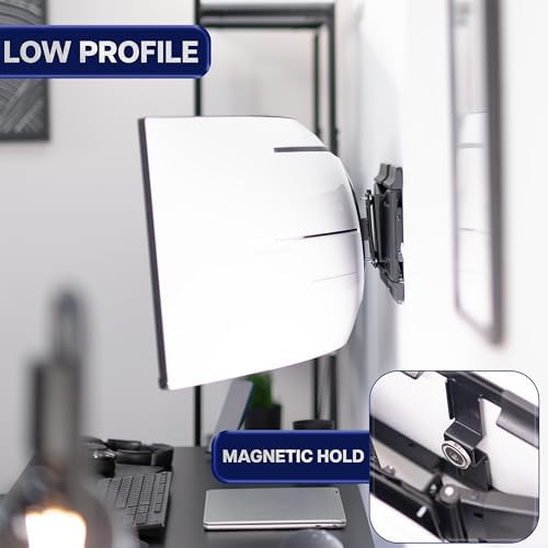 VIVO Telescoping Ultrawide Monitor Wall Mount, Fits up to 49 inch Ultra-wides, Holds 44 lbs, Adjustable Low Profile VESA Bracket, Black, Mount-VWLP2