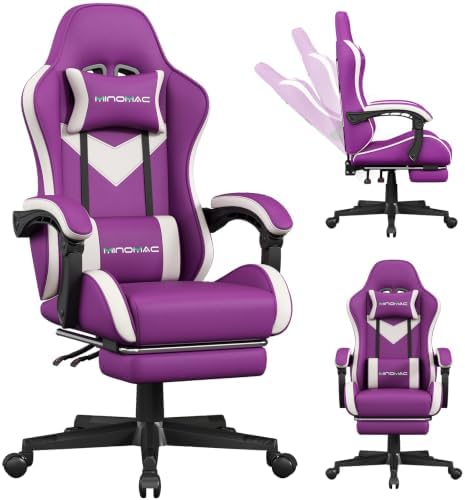 Gaming Chair Ergonomic Gamer Computer Office Chair,Footrest Lumbar Support