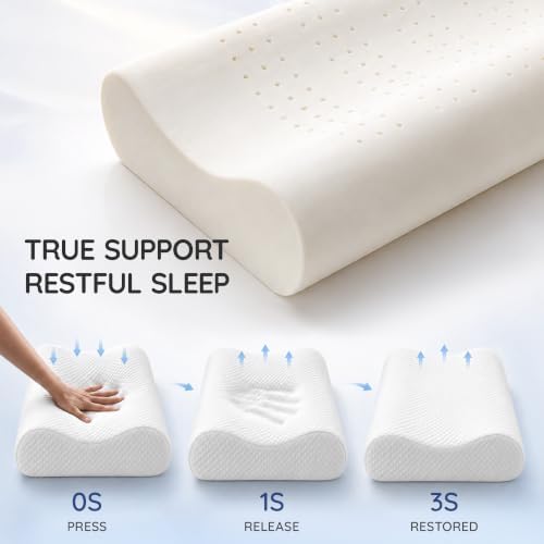 AM AEROMAX 26" Queen Contour Memory Foam Pillow for Neck Pain Relief