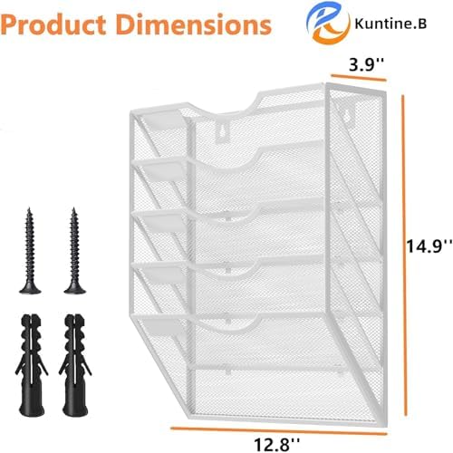 Kuntine.B Wall File Organizer Office Hanging Magazine Holder Wall File Organizer for Office Home