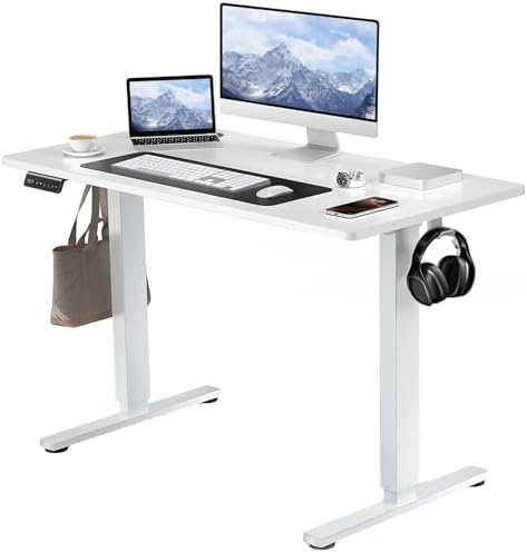 DUMOS 41.5 Inch Electric Standing Desk, Adjustable Height, Memory Desk