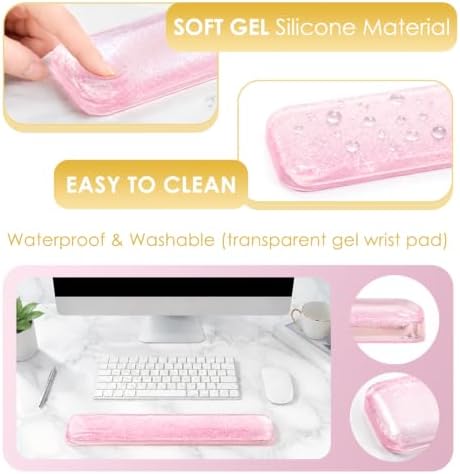 Pink Wrist Rest for Keyboard Glitter Wrist Rest Comfortable