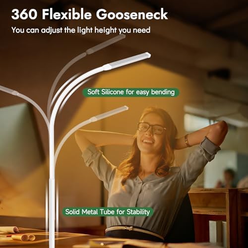 Clamp Lamp for Desk, Eye-Caring LED Clip Light for Home Office