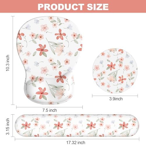 Ergonomic Mouse Pad with Wrist Rest and Keyboard Wrist Rest, Gel Mousepad
