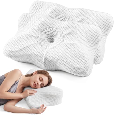 Cervical Neck Pillow, Memory Foam Contour Pillow, Queen