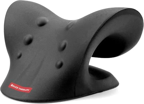 Neck and Shoulder Relaxer, Cervical Traction Device for TMJ Pain Relief, Neck Hump & Cervical Spine Alignment, Chiropractic Neck Stretcher Pillow