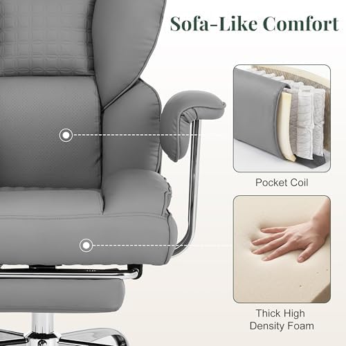 Big and Tall Office Chair 400 LBS, for Adults, Home Office