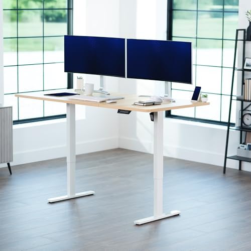 VIVO Light Wood 71 x 36 in Standing Desk, DESK-KIT-1W7C-36