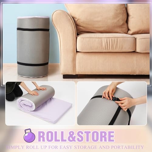 Lyrow 2 Inch Thick Yoga Mat 72x24 with Carry Strap Foam