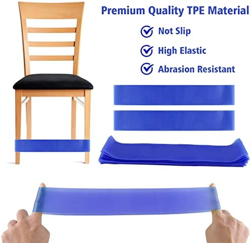 PLULON 15 Pack Chair Bands for Kids with Fidgety Feet Chair Stretch Foot Band Fidget Bands Flexible Seating for Classroom Elementary Chairs Desks - Blue