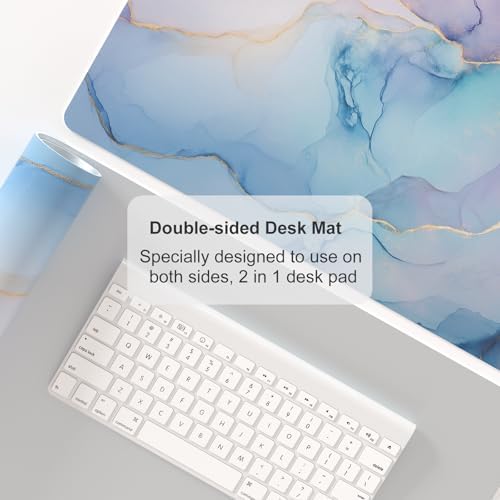QIYI PU Leather Large Mouse Pad, Waterproof Desk Mat, 23.6" x 13.8", Fluid