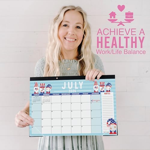 Large Desk Calendar 2026 - Desktop Calendar 2026-2027