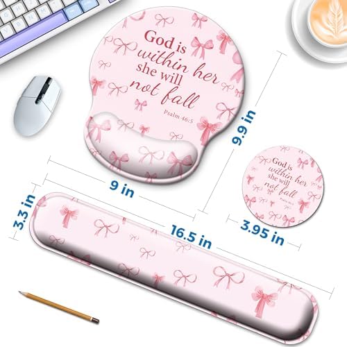 Mouse Pad and Keyboard Wrist Rest Support,Ergonomic Mouse Pad Set