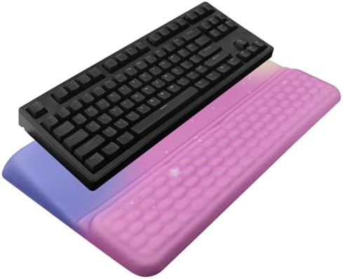 Computer Keyboard Stand with Wrist Rest, Ergonomic Tilted Keyboard Holder - Keyboard Riser with Wrist Pad - Keyboard Tray Support for Office Home - Starry Pink