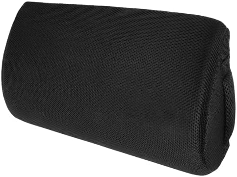 TEHAUX Office Foot Rest Cushion Semi-Cylindrical Ergonomic Leg Elevation Pillow with Breathable Mesh Cover Under Desk Use, Rebounding Black Footrest for Home and Office Circulation