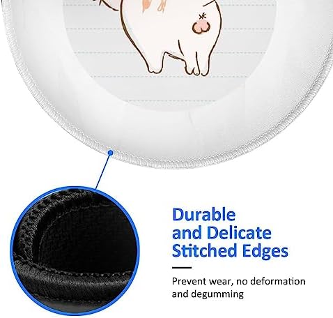 Cute cat Animal cat Mouse pad Cute,Gaming Mouse pad Small Non-Slip Round Mouse Pads for Wireless Mouse,Laptop,Desk
