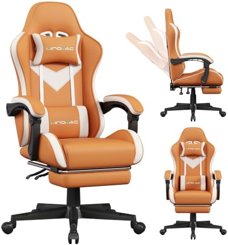 Gaming Chair Ergonomic Gamer Computer Office Chair,Footrest Lumbar Support