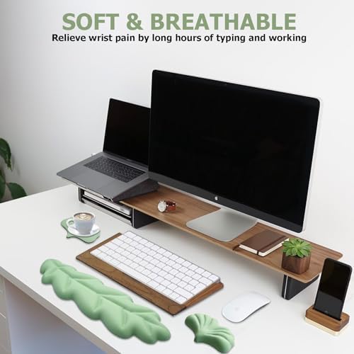 Ergonomic Keyboard Wrist Rest, Leaf Shape Wrist Rest for Computer Keyboard