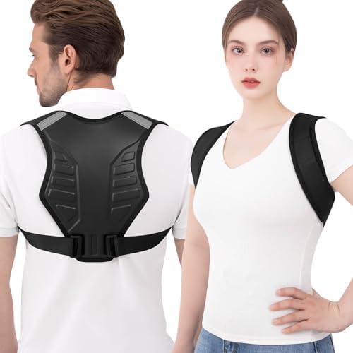 Posture Corrector for Women and Men Back Brace Upper Straightener Instant Support Hunchback Upright Straight Under Shirt Rounded Shoulder Relief Pain Correcting Spine Adjustable (XXL/XXXL)