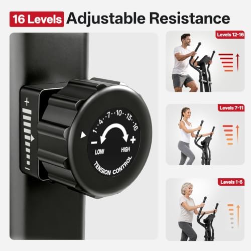 JOROTO Elliptical Exercise Machine with 18IN Stride, Kinomap APP Support
