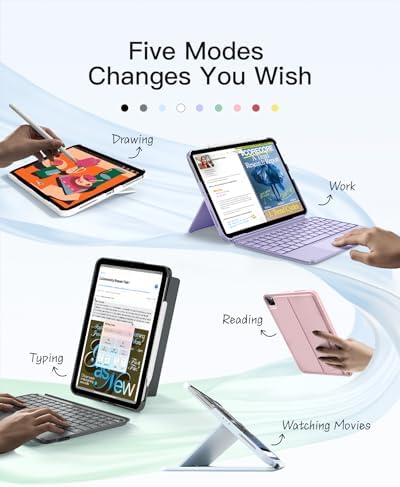 Inateck for iPad (A16) 11th/10th Gen Case with Keyboard, Ultralight 450g