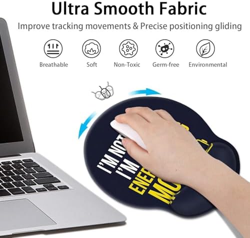 Britimes Ergonomic Mouse Pad with Wrist Support, Battery Funny