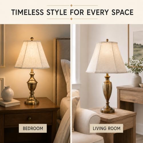 GO&SO Beige Bell Lamp Shades 1Pc,6.5" x 13" x 10.5",Linen Lampshade