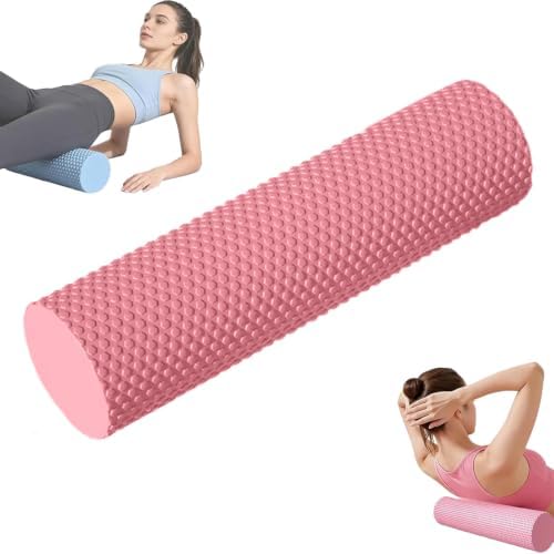 EVA Foam Roller for Back Yoga Balance Exercises (1, Pink-11.8Inch)