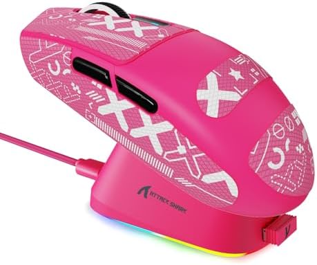 ATTACK SHARK G3 PRO Tri-Mode Wireless Gaming Mouse with RGB Charging Dock
