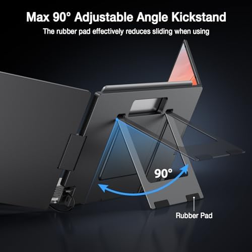 KYY Laptop Screen Extender, 15.6" Travel Portable Monitor for Laptop Alloy