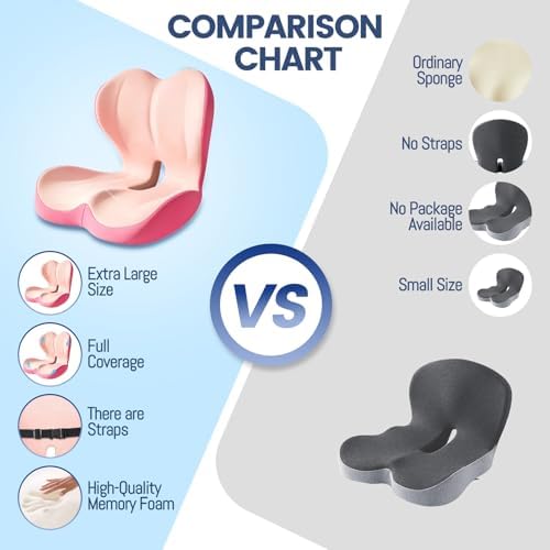 Memory Foam Seat Cushion for Office Chair and Car Seat