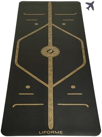 Liforme Travel Yoga Mat - Patented Alignment Design, Advanced Non-Slip Grip