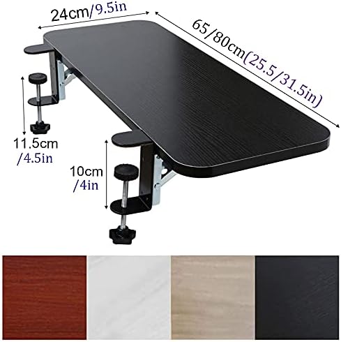 Y&J Beige/Black/White/Red Ergonomic Desk Extension Tray Clamp, Armrest Shelf Stand, Large Capacity Keyboard Tray, Posture Improvement, Punch Free Install