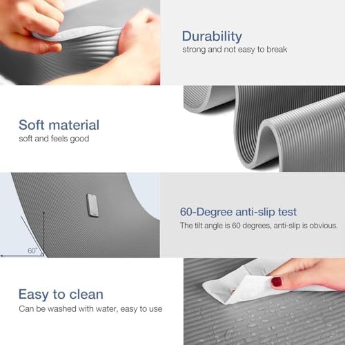 Gruper Yoga Mat Non Slip, 10/15mm Thick NBR Extra Thick Yoga Mat