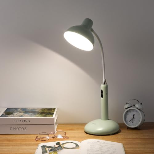 VAVOFO Wireless Touch Control Desk Lamp 6781-2700-7000K Color Temperature, 700LM, Eye-Caring LED Desk Light with USB-C Charging, Adjustable Brightness, 360° Gooseneck, 2.5hrs Wireless Use (Green)