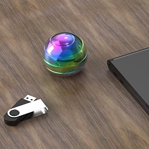 Kinetic Spinning Desk Toy Metal Fidgets ADHD 1.54in Rainbow
